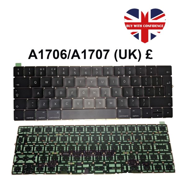 Genuine Apple MacBook Pro Retina A1706 A1707 Keyboard UK Layout 2016 2017