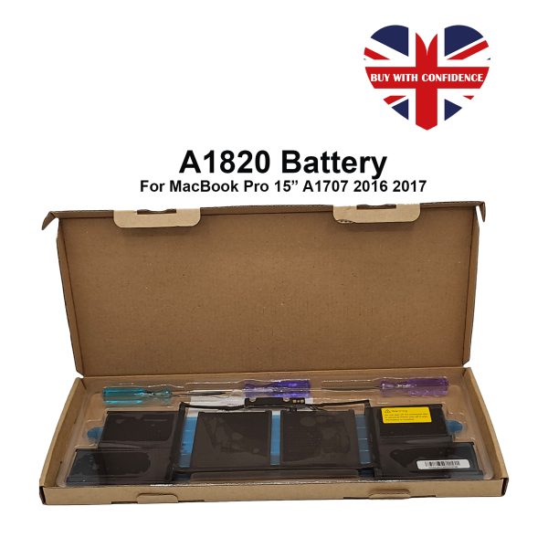 New A1707 A1820 Battery For Apple MacBook Pro 15 A1707 2016 A1820 76Wh