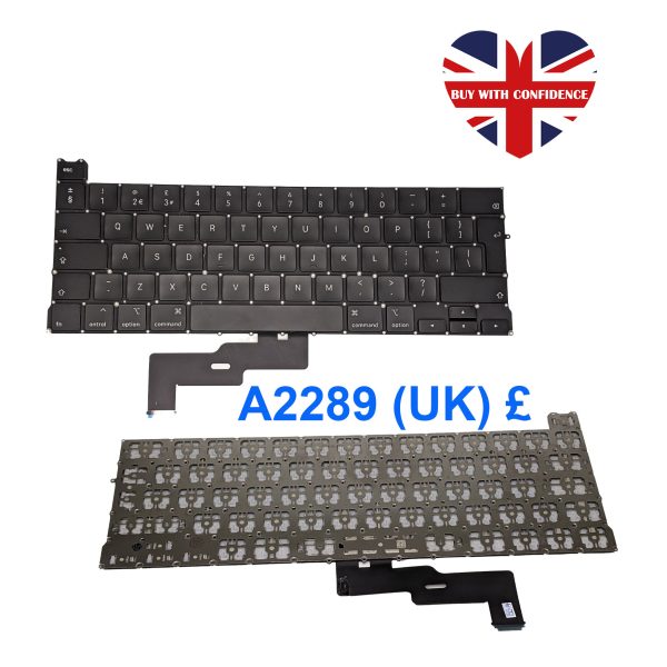 Replacement Keyboard For Apple MacBook Pro 13" A2289 Laptop UK English QWERTY